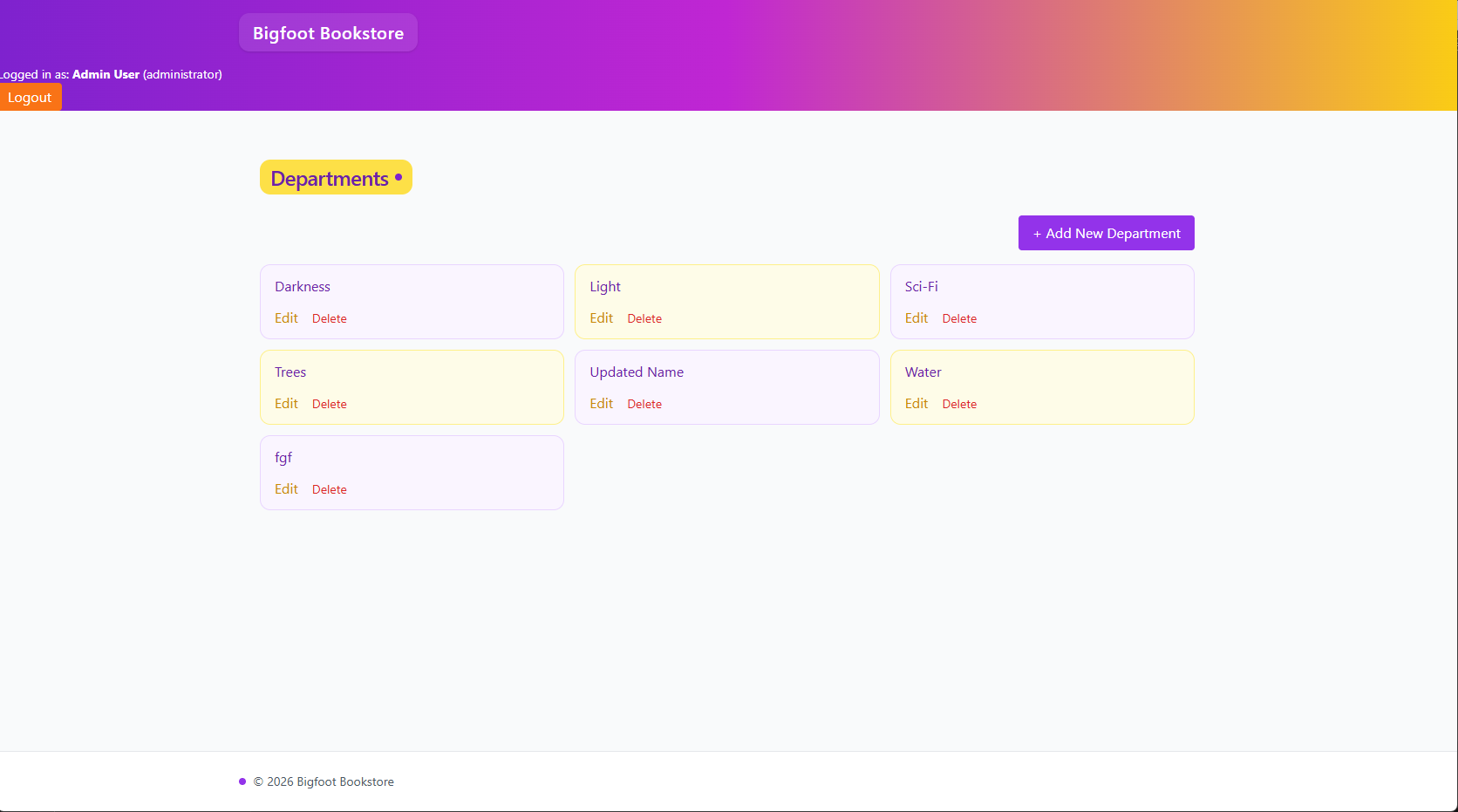 Admin Dashboard screenshot